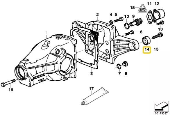IRP Differentialbøsning Aluminium BMW E36