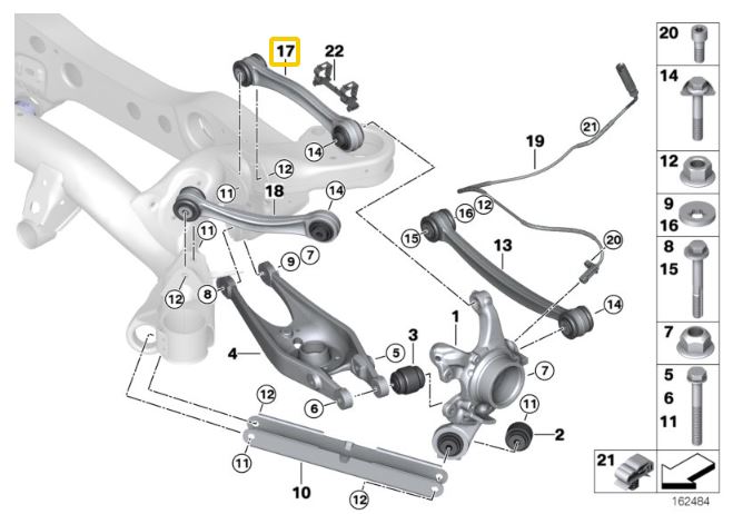 IRP Justerbare Bærearmer Bag BMW E8x, E9x (Ver. 1)