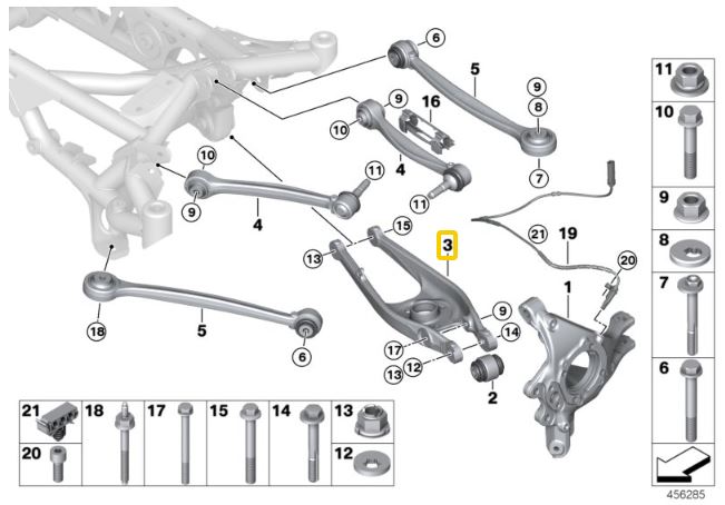 IRP Camberstag Nederste, Bag Aluminium BMW F87 M2, F80 M3, F82/83 M4