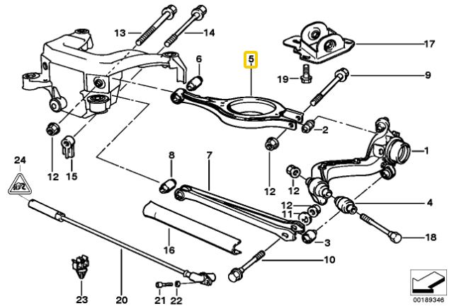 IRP Camberstag  øverst, Bag (Stål) BMW E36 (Ver2)