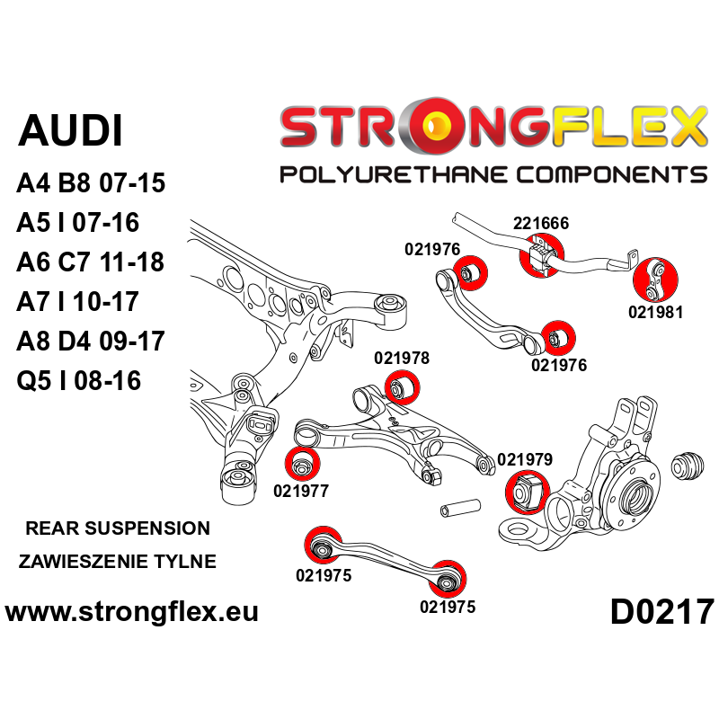 026265A: FULL SUSPENSION POLYURETHANE BUSH KIT SPORT