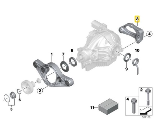 IRP Differential Aluminium Dual Mount Bracket BMW F87 M2, F80 M3, F82/F83 M4