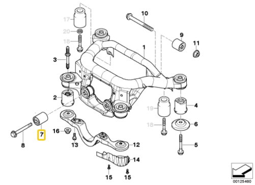 Differential aluminium bøsning BMW E46