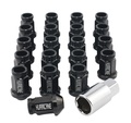 Hjulmøtrik Aluminium Sort M12x1,25 (39mm)