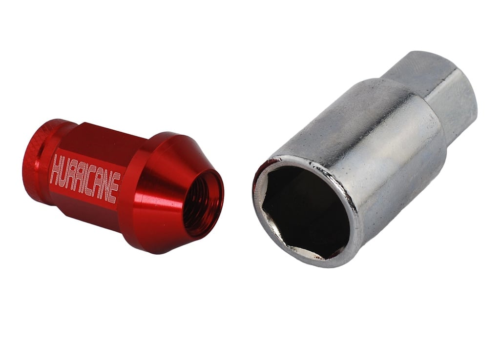 Hjulmøtrik Aluminium Rød M12x1,5 (39mm)