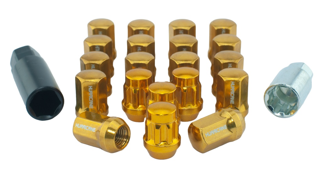 Hjulmøtriksæt Stål Guld M12x1,5 (32 mm)