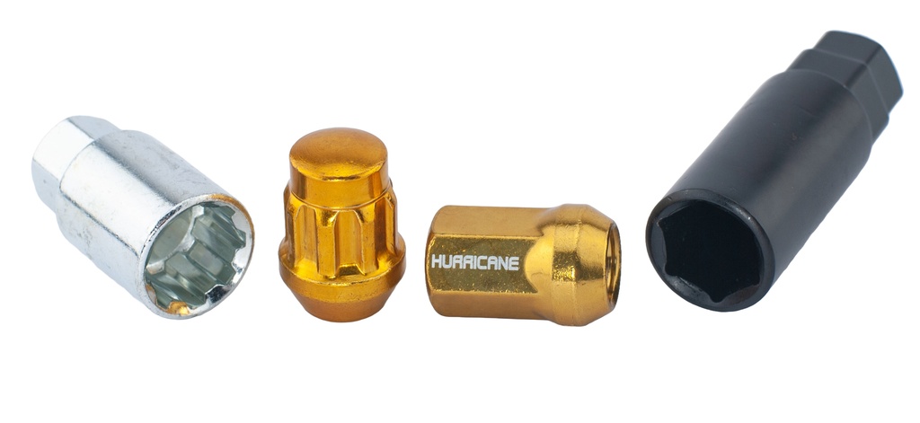 Hjulmøtriksæt Stål Guld M12x1,5 (32 mm)