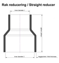Silikoneslange Lige reduktion 2-2,5" (51-63mm)