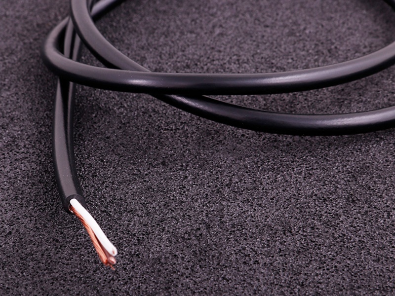 Afskærmet kabel 2-leder sort
