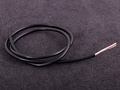 Afskærmet kabel 2-leder sort