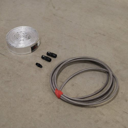 Holset Oil in Kit Turbo 2 x Lige tilslutning AN4 + Alu Varmebeskyttelse