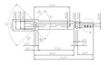 42,3mm Bremseslangestolpe dobbelt flare