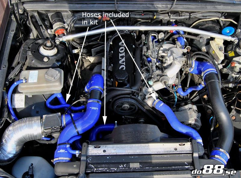 Volvo 700/940 Turbo Kølerslanger Blå