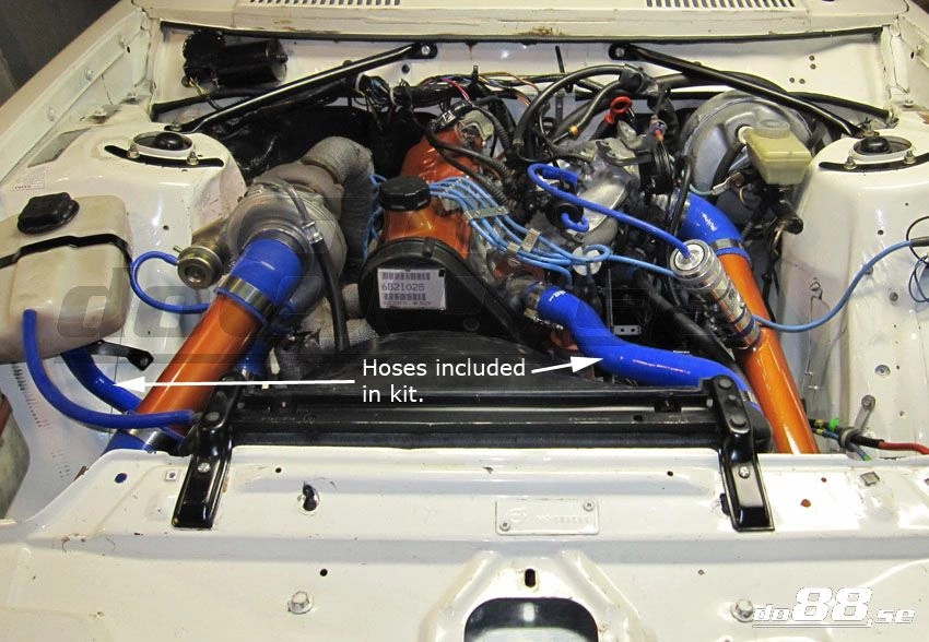 Volvo 240 Kølerslanger Rød