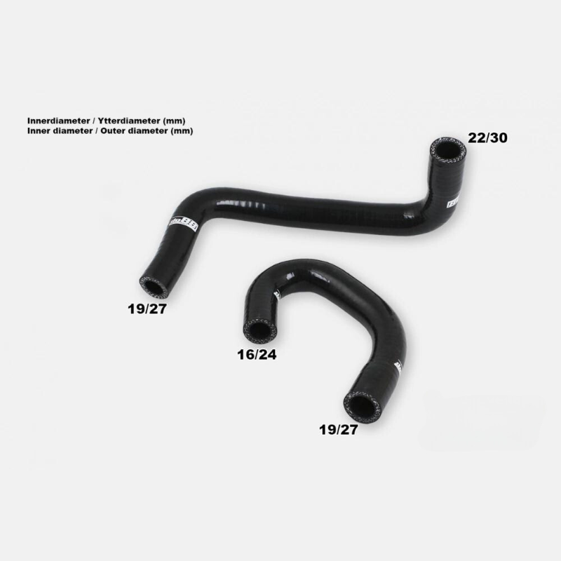 Volvo 240 740 760 780 84-89 Tomgangsmotorslanger Sort