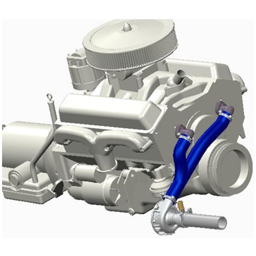 Davies Craig Chevrolet Big Block Vandpumpe Slet adapter kit (blå slange)