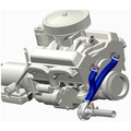 Davies Craig Chevrolet Big Block Vandpumpe Slet adapter kit (blå slange)