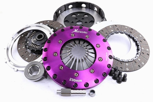 Xtreme Performance - 230mm Affjedret hub Organisk To-skive Koblingssæt Med svinghjul 1000Nm