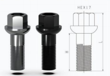 Hjulbolt Sølv M12x1,25