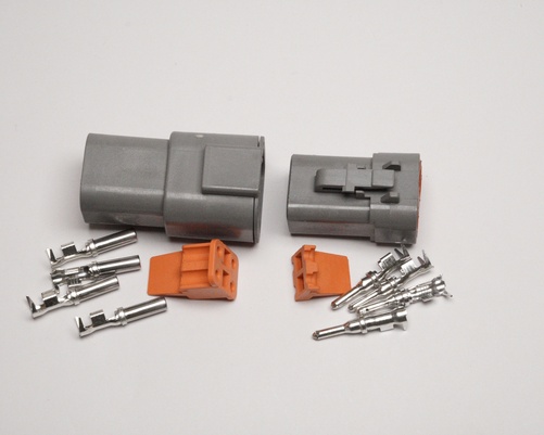 Stik 4-pin Han DTP series Mand + Kvinde