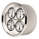5" Quad Gauge, 100 Psi/100-250 °F/8-18v/0-90 Ω, Old-Tyme White Ii