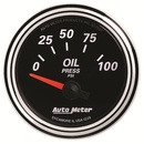 2-1/16" Oil Pressure, 0-100 Psi, Designer Black Ii