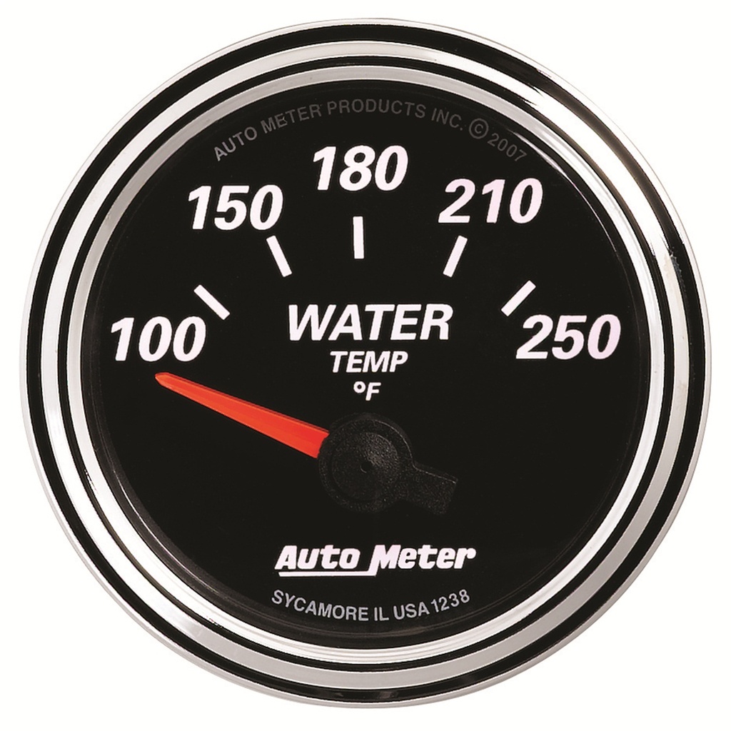 2-1/16" Water Temperature, 100-250 °F, Designer Black Ii