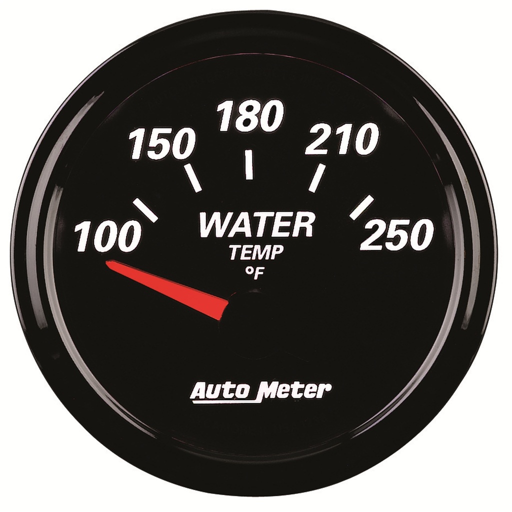 2-1/16" Water Temperature, 100-250 °F, Designer Black Ii