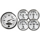 5 Pc. Gauge Kit, 3-3/8" & 2-1/16", Elec. Speedometer, Old Tyme White Ii