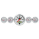5 Pc. Gauge Kit, 3-1/8" & 2-1/16", Elec. Speedo., Chevrolet Heritage Bowtie