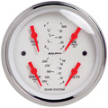 3-3/8" Quad Gauge, 100 Psi/100-250 °F/8-18v/240-33 Ω, Arctic White