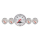 5 Pc. Gauge Kit, 3-3/8" & 2-1/16", Elec. Speedometer, Arctic White