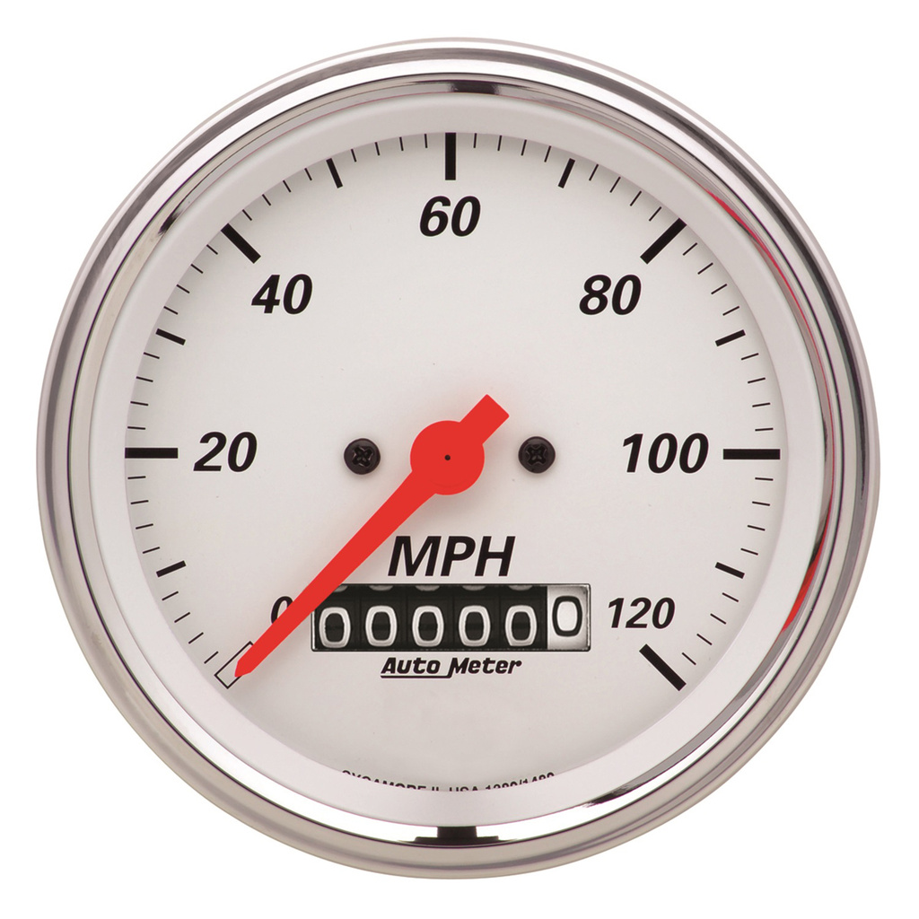 5 Pc. Gauge Kit, 3-3/8" & 2-1/16", Elec. Speedometer, Arctic White