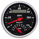 3-3/8" Tachometer/Speedometer Combo, 8k Rpm/120 Mph, Designer Black