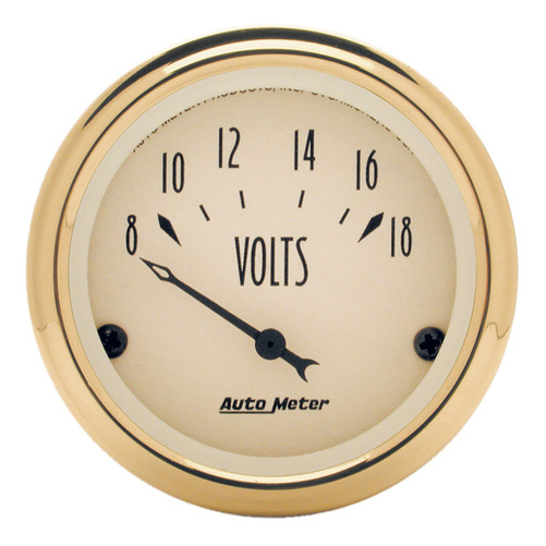 2-1/16" Voltmeter, 8-18v, Golden Oldies