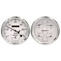 2 Pc. Gauge Kit, 5" Quad & Tach/Speedo, 240-33 Ω, Old Tyme White