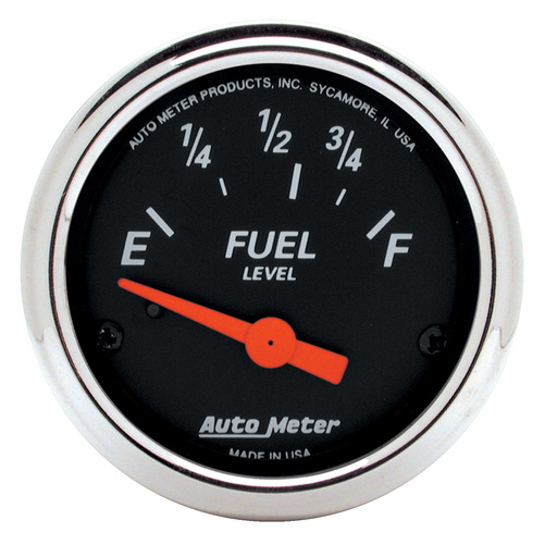 2-1/16" Fuel Level, 73-10 Ω, Designer Black