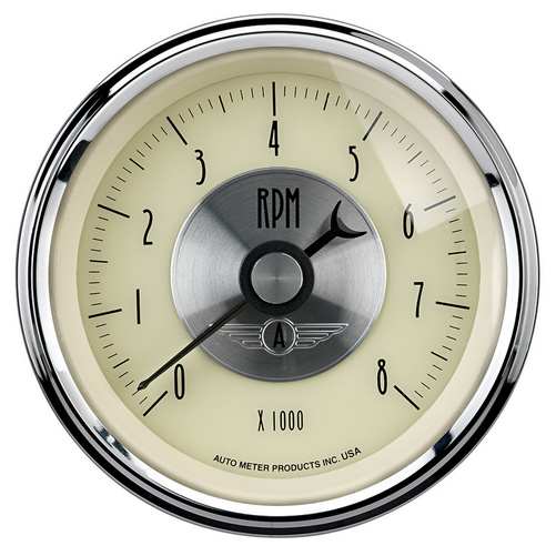 3-3/8" In-Dash Tachometer, 0-8,000 Rpm, Prestige Antique Ivory