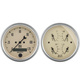 2 Pc. Gauge Kit, 3-3/8" Quad & Speedometer, 240-33 Ω, Antique Beige