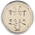 2 Pc. Gauge Kit, 5" Quad & Speedometer, 240-33 Ω, Antique Beige