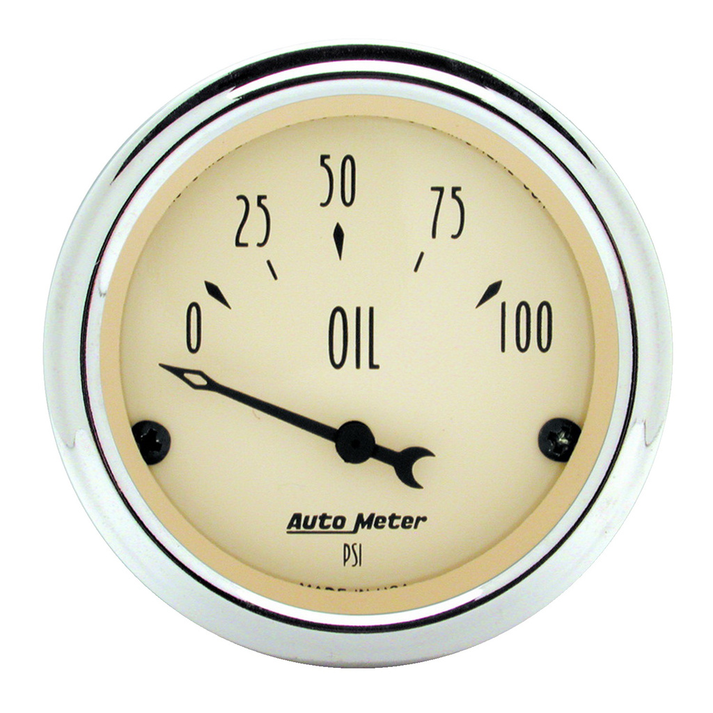 2-1/16" Oil Pressure, 0-100 Psi, Antique Beige