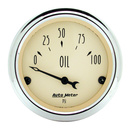 2-1/16" Oil Pressure, 0-100 Psi, Antique Beige
