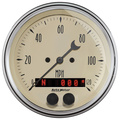 2 Pc. Gauge Kit, 3-3/8" Quad & Speedometer, 240-33 Ω, Antique Beige