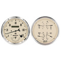 2 Pc. Gauge Kit, 5" Quad & Tach/Speedo, 240-33 Ω, Antique Beige