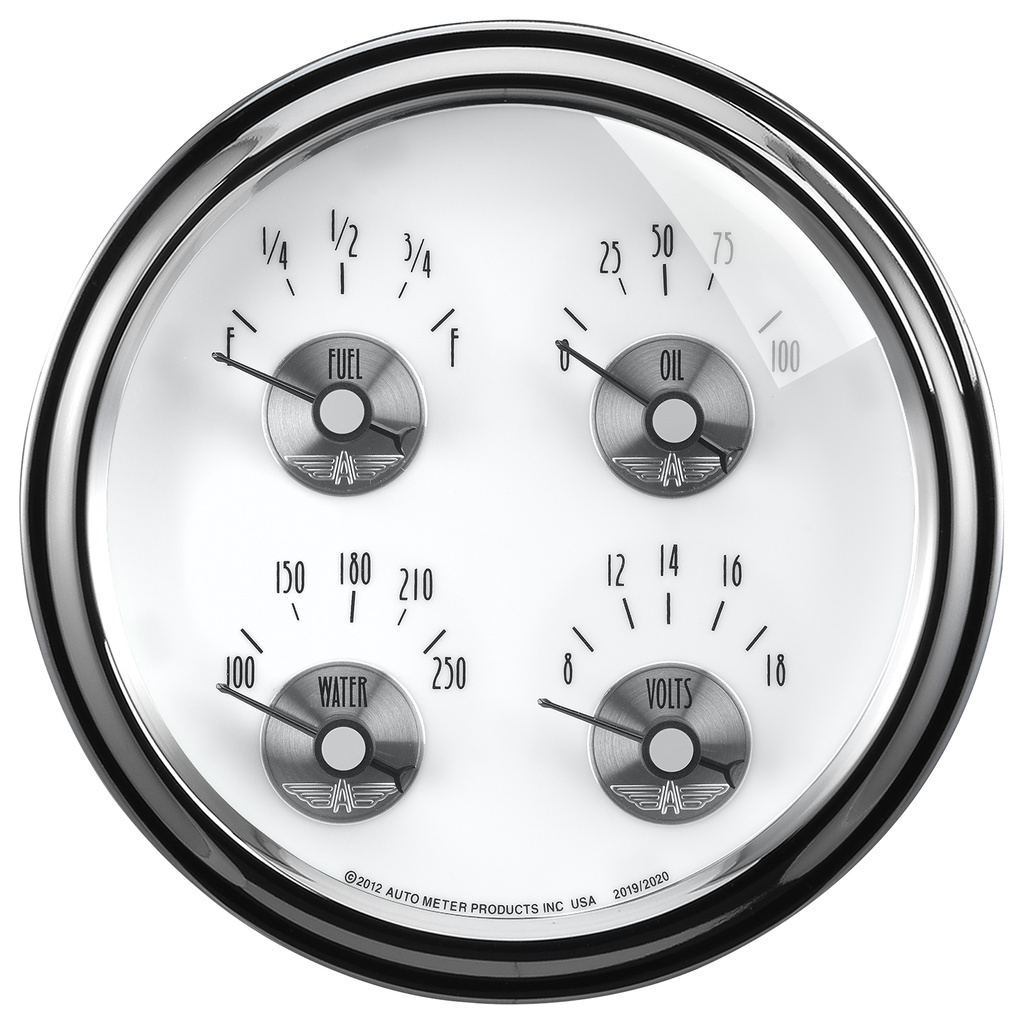 5" Quad Gauge, 100 Psi/100-250 °F/8-18v/240-33 Ω, Prestige Pearl