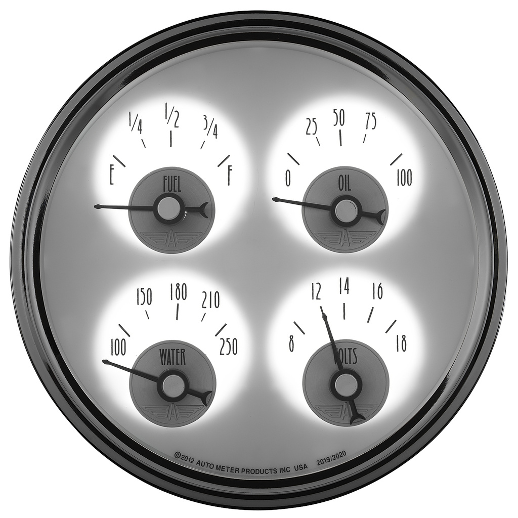 5" Quad Gauge, 100 Psi/100-250 °F/8-18v/240-33 Ω, Prestige Pearl