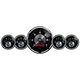 5 Pc. Gauge Kit, 3-3/8" & 2-1/16", Elec. Speedo W/Lcd Odo, Prestige Blk. Diamond