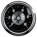 2-1/16" Oil Pressure, 0-100 Psi, Prestige Black Diamond