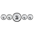 5 Pc. Gauge Kit, 3-3/8" & 2-1/16", Elec. Speedo W/ Wheel Odo, Prestige Pearl