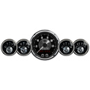 5 Pc. Gauge Kit, 3-3/8" & 2-1/16", Gps Speedo W/Lcd Odo, Prestige Black Diamond